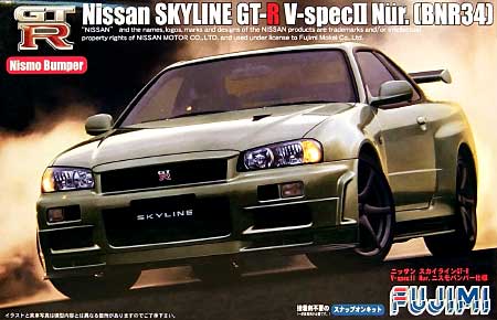 ニッサン スカイライン GT-R (BNR34） V-spec2 Nur. ニスモバンパー仕様 プラモデル (フジミ 1/24 インチアップシリーズ No.旧071) 商品画像