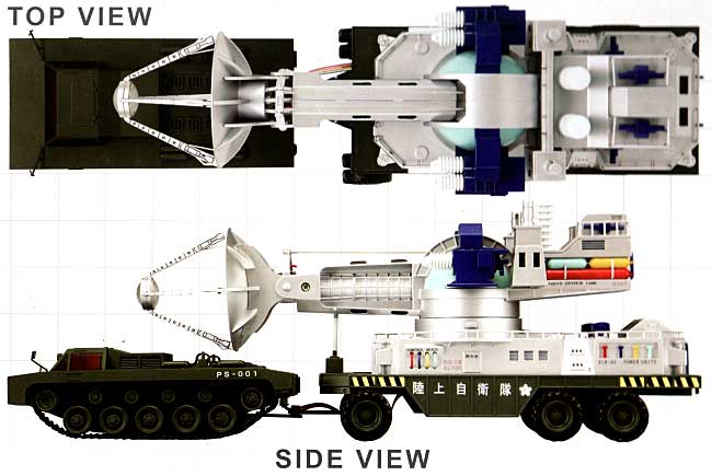 陸上自衛隊 66式 メーサー殺獣光線車 (フランケンシュタインの怪獣 サンダ対ガイラ） フィギュア (ミラクルハウス 新世紀合金 No.SGM-022) 商品画像_1