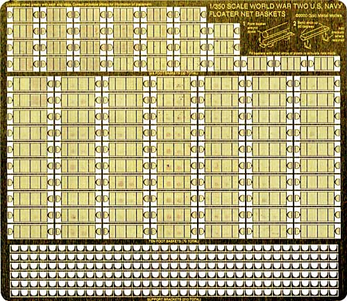 フローターネット (Floater Net Baskets） エッチング (ゴールドメダルモデル 1/350 艦船用エッチングパーツシリーズ No.GM-3524) 商品画像_1