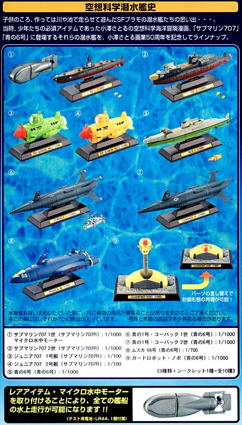 空想科学潜水艦史 小澤さとる50周年記念 完成品 (タカラ タカラマイクロワールド No.648277) 商品画像_1