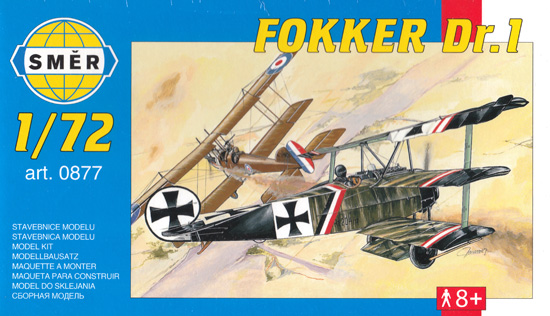 フォッカー Dr.1 三葉戦闘機 プラモデル (スメール 1/72 エアクラフト プラモデル No.0877) 商品画像