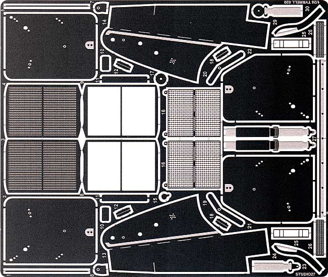 ティレル 020 グレードアップパーツ エッチング (スタジオ27 F-1 ディテールアップパーツ No.FP2043) 商品画像_1