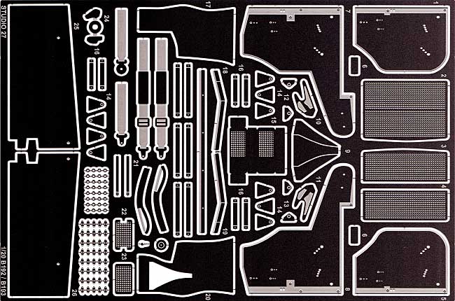 ベネトン B192 / B193 グレードアップパーツ エッチング (スタジオ27 F-1 ディテールアップパーツ No.FP2046) 商品画像_1