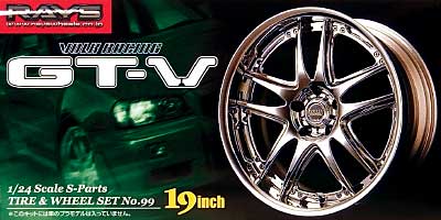 ボルクレーシング GT-V (19インチ） プラモデル (アオシマ 1/24 Sパーツ　タイヤ＆ホイール No.旧099) 商品画像