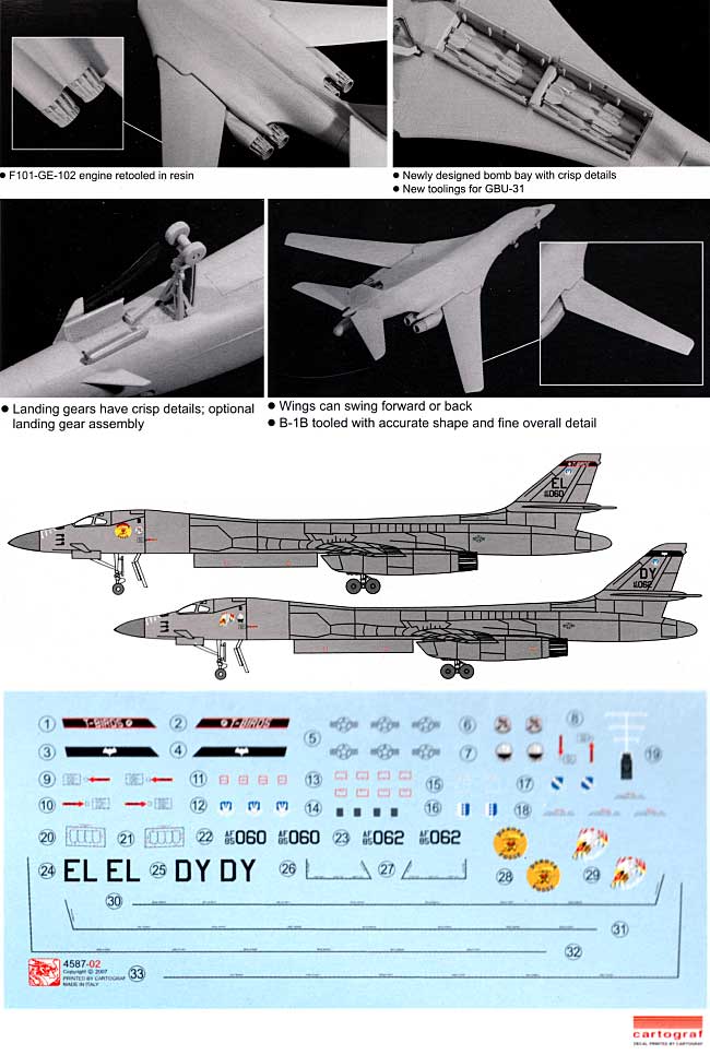 B-1B ランサー エアー コンバット コマンド プラモデル (ドラゴン 1/144 ウォーバーズ （プラキット） No.4587) 商品画像_1