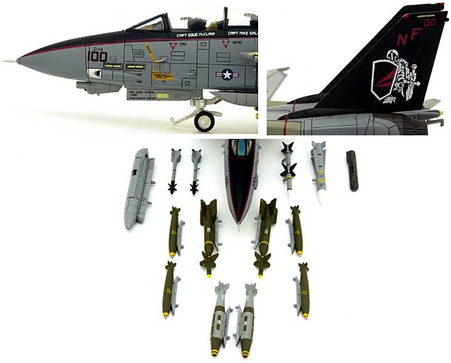 F-14A トムキャット VF-154 ブラックナイツ NF100 ミレニアムナイツ2000仕様 完成品 (センチュリー ウイングス 1/72 ダイキャストモデル エアプレーン No.587908) 商品画像_2