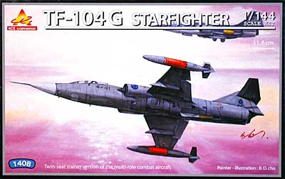 TF-104G スターファイター プラモデル (エース コーポレーション 1/144 エアクラフト No.旧1408) 商品画像