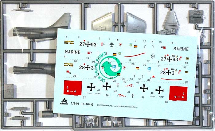TF-104G スターファイター プラモデル (エース コーポレーション 1/144 エアクラフト No.旧1408) 商品画像_1