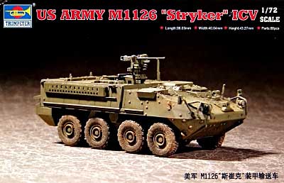 アメリカ陸軍 M1126 ストライカー ICV プラモデル (トランペッター 1/72 AFVシリーズ No.07255) 商品画像