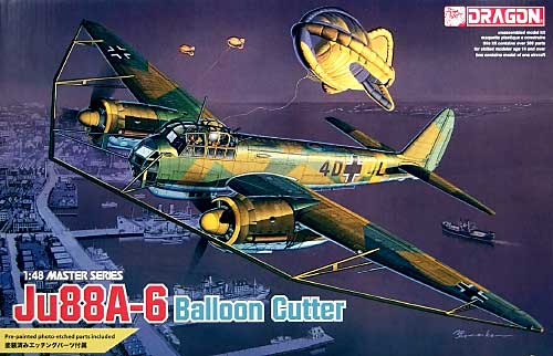 ユンカース Ju88A-6 w/バルーンカッター プラモデル (ドラゴン 1/48 Master Series No.5513) 商品画像