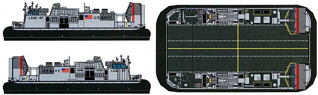 現用アメリカ海軍 エアクッション型揚陸艇 LCAC-1級 プラモデル (ピットロード スカイウェーブ D シリーズ No.D-002) 商品画像_1