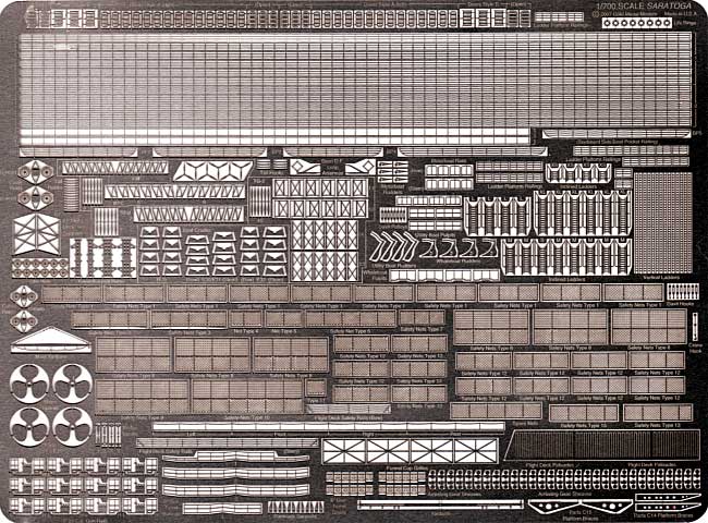 WW2 アメリカ海軍 空母 サラトガ 1936年用 エッチングパーツ エッチング (ゴールドメダルモデル 1/700 艦船用エッチングパーツシリーズ No.PE-043) 商品画像_1