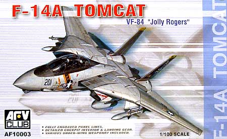 F-14A トムキャット VF-84 ジョリー・ロジャース プラモデル (AFV CLUB 1/100 飛行機モデル No.FV10003) 商品画像