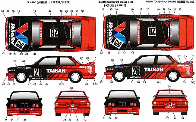 BMW M3 Taisan JTC 1992 トランスキット (スタジオ27 ツーリングカー/GTカー トランスキット No.TK2435C) 商品画像_1