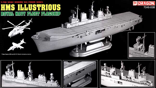 HMS イラストリアス イギリス海軍艦隊旗艦 プラモデル (ドラゴン 1/700 Modern Sea Power Series No.7046) 商品画像_2