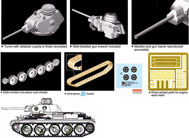 T-34/76 ドイツ陸軍 w/3号戦車キューポラ プラモデル (ドラゴン 1/72 ARMOR PRO (アーマープロ) No.7316) 商品画像_1