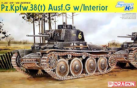 ドイツ 38(t）戦車 Ausf.G w/インテリア プラモデル (ドラゴン 1/35 39-45 Series No.6290) 商品画像