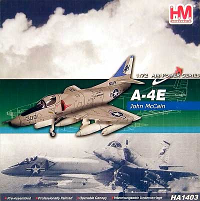 A-4E スカイホーク ジョン・マッケイン 完成品 (ホビーマスター 1/72 エアパワー シリーズ （ジェット） No.HA1403) 商品画像