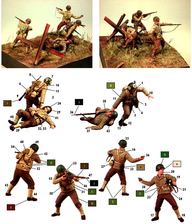 アメリカ軍歩兵 1944年6月 負傷兵救出 プラモデル (マスターボックス 1/35 ミリタリーミニチュア No.MB3521) 商品画像_1
