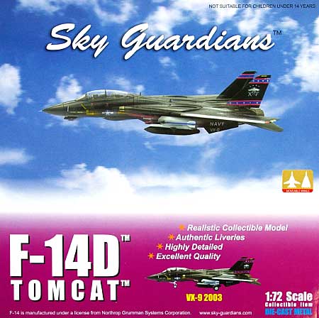 F-14D トムキャット VX-9 エヴァリュエーターズ 2003 完成品 (ウイッティ・ウイングス 1/72 スカイ ガーディアン シリーズ （現用機） No.74465) 商品画像