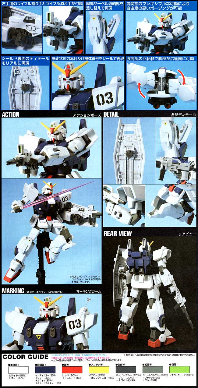 RX-79BD-3 ブルーティスティニー 3号機 プラモデル (バンダイ HGUC (ハイグレードユニバーサルセンチュリー) No.082) 商品画像_1