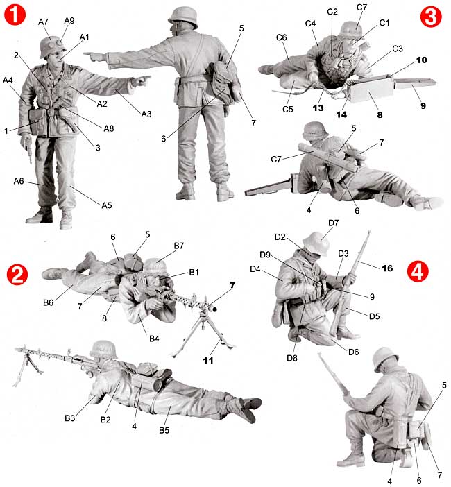 ドイツ アフリカ軍団歩兵 エル アラメイン 1942 プラモデル (ドラゴン 1/35 '39-'45 Series No.6389) 商品画像_1