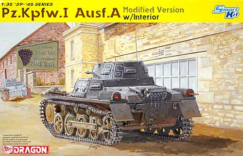 ドイツ 1号戦車 Ausf.A 改修型 w/インテリア (Pz.Kpfw.1 Ausf.A） プラモデル (ドラゴン 1/35 