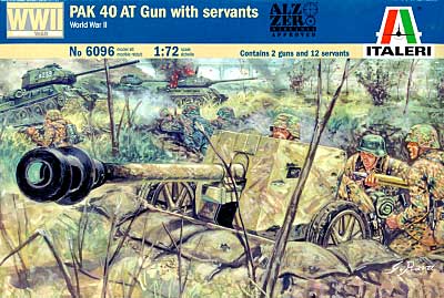 ドイツ軍 PAK40 75mm対戦車砲と砲兵 プラモデル (イタレリ 1/72 ミリタリーシリーズ No.6096) 商品画像