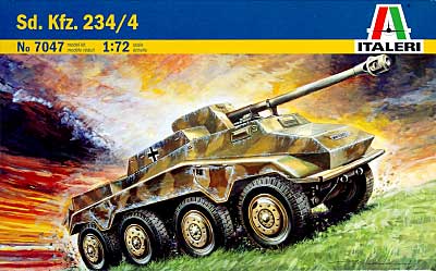 Sd.Kfz.234/4 PAK40 75mm砲搭載8輪装甲偵察車 プラモデル (イタレリ 1/72 ミリタリーシリーズ No.旧7047) 商品画像