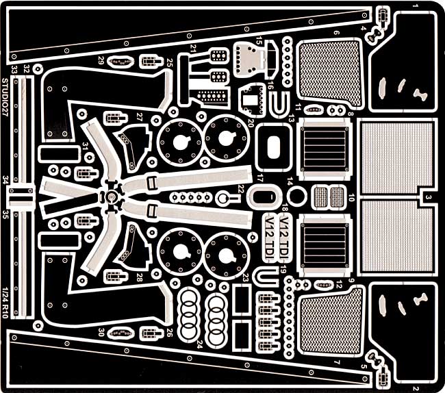 アウディ R10 グレードアップパーツ エッチング (スタジオ27 ツーリングカー/GTカー デティールアップパーツ No.FP24112) 商品画像_1