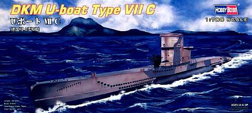 Uボート タイプ 7C プラモデル (ホビーボス 1/700 潜水艦モデル No.87009) 商品画像