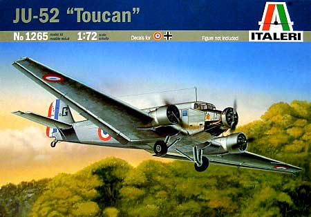 ユンカース Ju-52 トゥカン プラモデル (イタレリ 1/72 航空機シリーズ No.1265) 商品画像