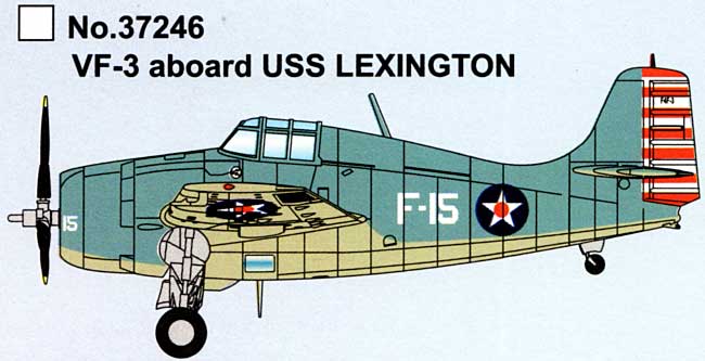F4F ワイルドキャット VF-3 USS レキシントン 完成品 (イージーモデル 1/72 エアキット（塗装済完成品） No.37246) 商品画像_1