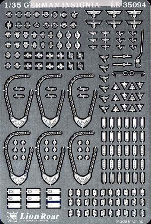 WW2 ドイツ兵 徽章セット エッチング (ライオンロア 1/35 ミリタリーモデル用エッチングパーツ No.LE35094) 商品画像_1