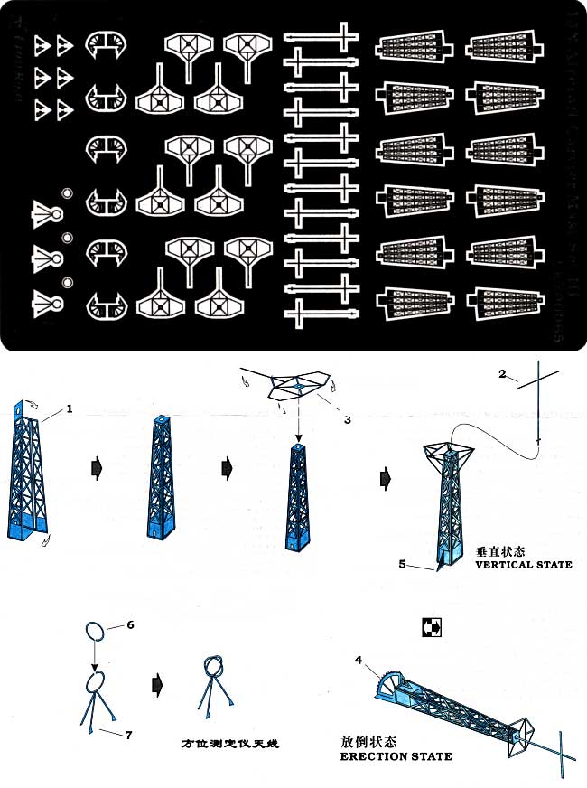 日本海軍 空母用 マストセット 3 エッチング (ライオンロア 1/700 艦船用エッチングパーツ No.LE700065) 商品画像_2