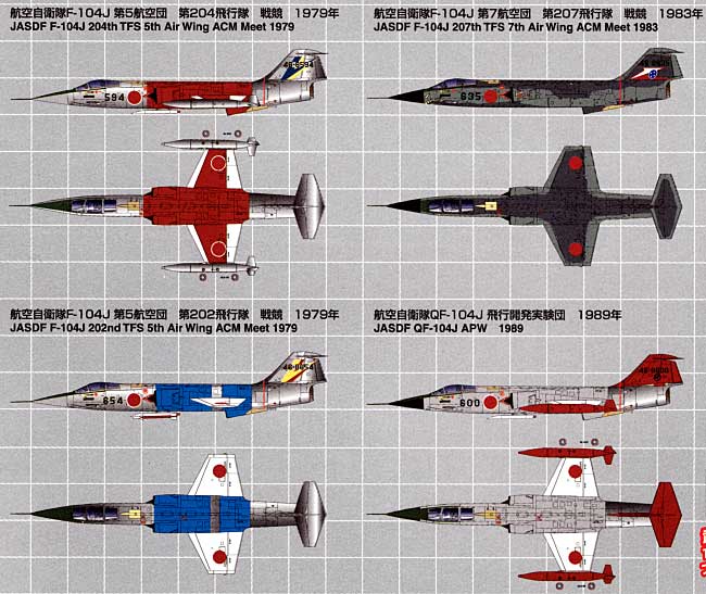 航空自衛隊 F-104J 戦競 (2機セット） プラモデル (プラッツ 1/144 自衛隊機シリーズ No.PF-012) 商品画像_1
