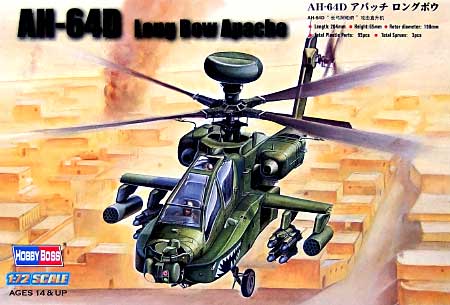 AH-64D アパッチ ロングボウ プラモデル (ホビーボス 1/72 ヘリコプター シリーズ No.87219) 商品画像