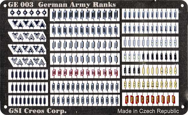 WW2 ドイツ軍徽章 カラーエッチングセット (襟章・肩章） エッチング (GSIクレオス ディオラマ用 アクセサリーシリーズ No.GE003) 商品画像_1