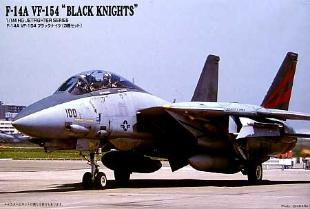 F-14A トムキャット VF-154 ブラックナイツ (3機セット） プラモデル (マイクロエース 1/144 HG ジェットファイターシリーズ No.019) 商品画像