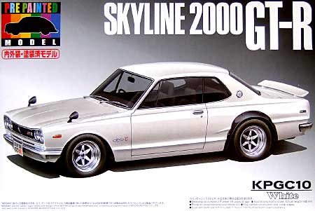 ハコスカ HT 2000 GT-R KPGC10 (ホワイト） プラモデル (アオシマ 1/24 プリペイントモデル シリーズ No.010) 商品画像
