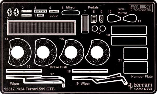 フェラーリ 599GTB フィオラノ グレードアップパーツ付 プラモデル (フジミ 1/24 FRシリーズ （For Advanced Modelers） No.007) 商品画像_1