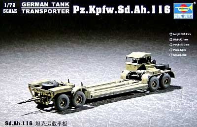 Sd.Ah.116 トレーラー プラモデル (トランペッター 1/72　ミニＡＦＶシリーズ No.07249) 商品画像