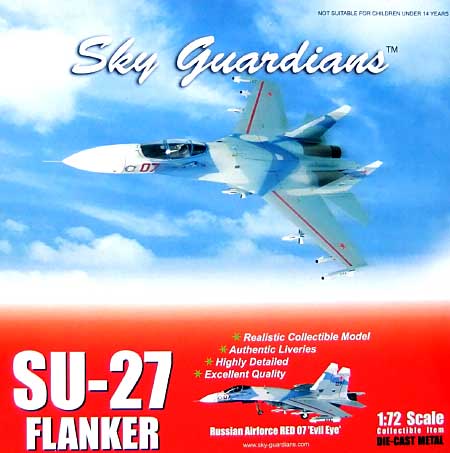 スホーイ Su-27 フランカー ロシア空軍 RED 07 Evil Eye 完成品 (ウイッティ・ウイングス 1/72 スカイ ガーディアン シリーズ （現用機） No.74122) 商品画像