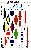 日本海軍 信号旗セット 昭和16年5月22日内令572号 駆逐艦・小型艦艇用 (1/100用）