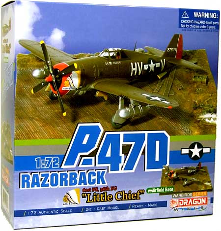 P-47D レザーバック 61st FS. 56th FG リトルチーフ w/ジオラマベース 完成品 (ドラゴン 1/72 ウォーバーズシリーズ （レシプロ） No.50305) 商品画像