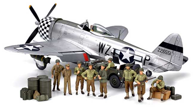 アメリカ歩兵前線休息セット & P-47D サンダーボルト バトルトップ セット プラモデル (タミヤ 1/48 飛行機 スケール限定品 No.89754) 商品画像_1