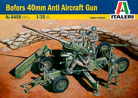 ボーフォス 40mm 対空機関砲 プラモデル (イタレリ 1/35 ミリタリーシリーズ No.6458) 商品画像