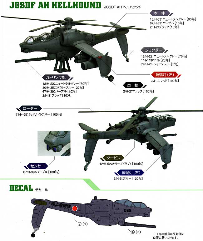 JGSDF AH ヘルハウンド (機動警察パトレイバー2 The Movie） プラモデル (コトブキヤ リアルメカニカルコレクション No.002) 商品画像_1