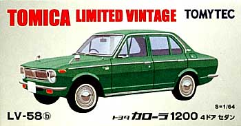 トヨタ カローラ 1200 4ドア セダン (緑） ミニカー (トミーテック トミカリミテッド ヴィンテージ No.LV-058b) 商品画像