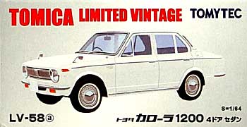 トヨタ カローラ 1200 4ドア セダン (白） ミニカー (トミーテック トミカリミテッド ヴィンテージ No.LV-058a) 商品画像